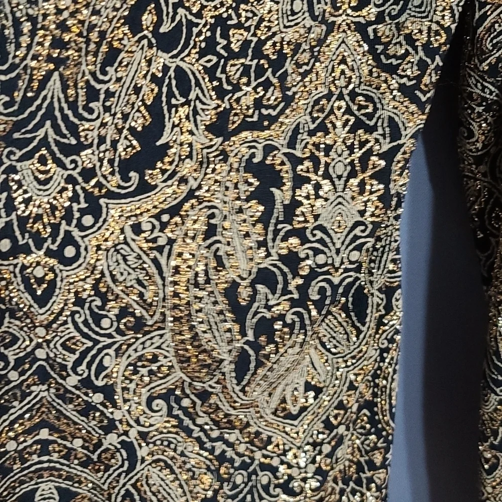 Ronni Nicole NWT Women's lightweight‎ Blazer Black/Glittery Gold Dressy Sz M